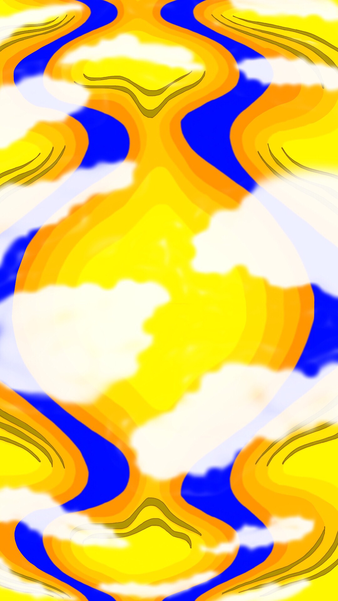 1080x1920 Canyon River Revisited Drawing Perspective Landscape