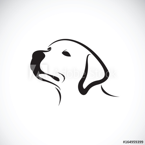 500x500 Vector Of A Dog Head