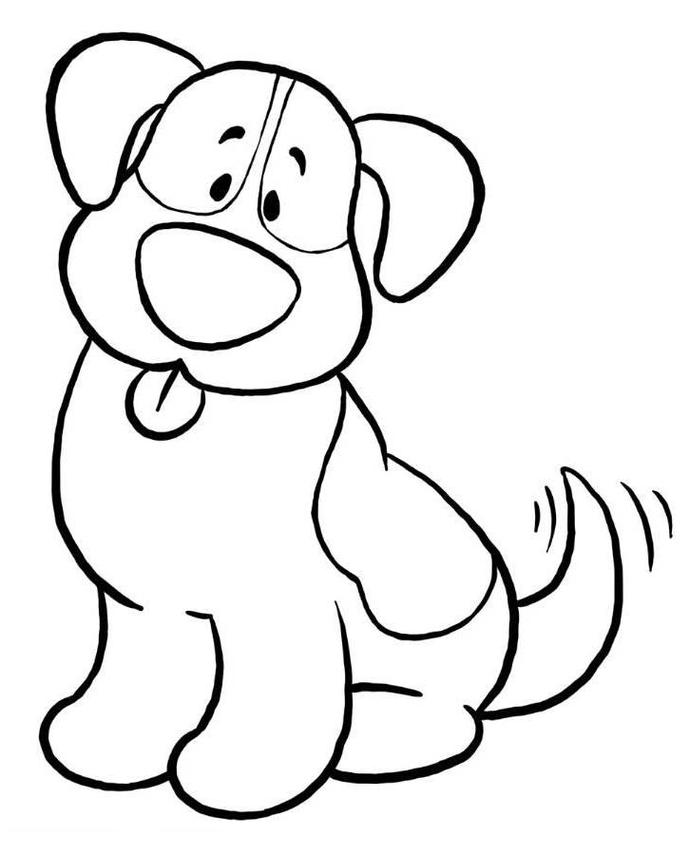 690x855 Kids Dog Drawing Clipart
