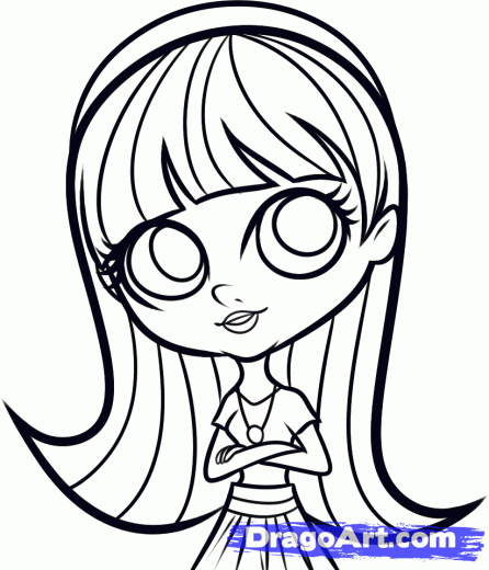 446x520 Step How To Draw Blythe, Blythe Baxter, Littlest Pet Shop