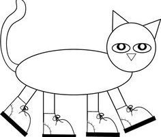 236x200 Pete The Cat Black And White Clipart Clipart Portal