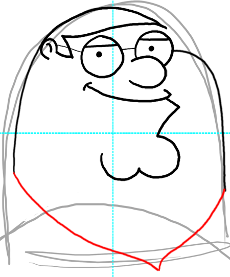 450x542 Step How To Draw Peter Griffin From Family Guy Step