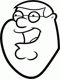 232x302 Draw Peter Griffin Easy, Step