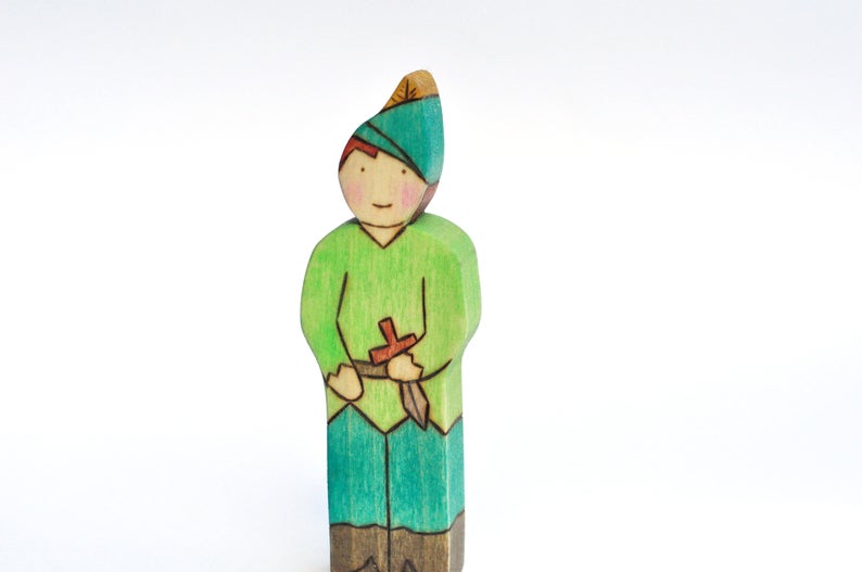 794x527 Peter Pan Toy Handmade Wooden Toy Etsy