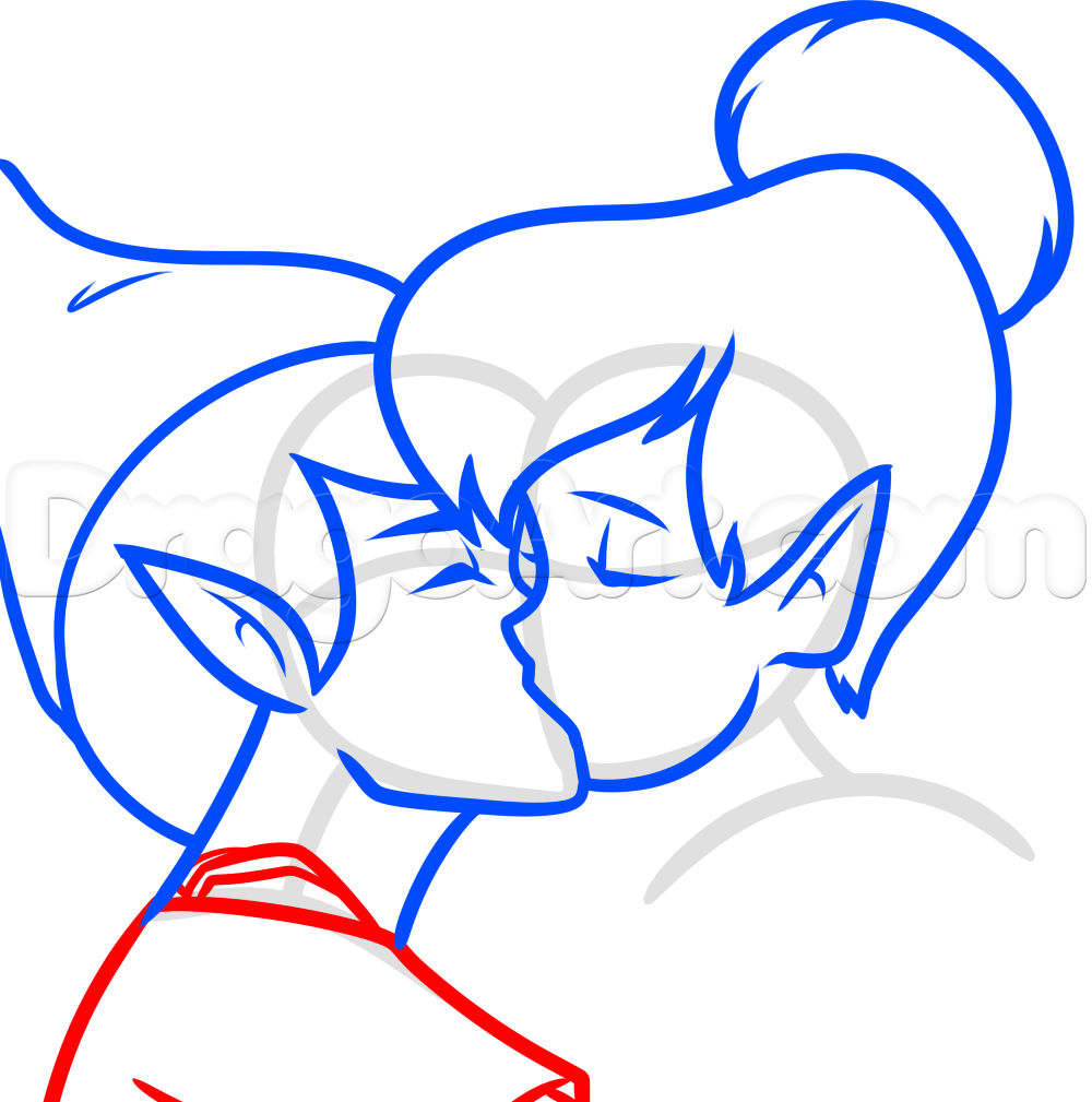 1000x1009 How To Draw Peter Pan And Tinkerbell, Step