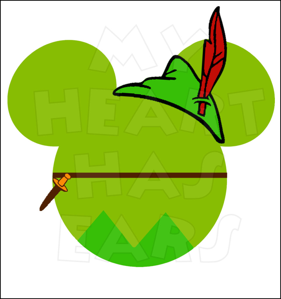 962x1024 Peter Pan's Hat Drawing