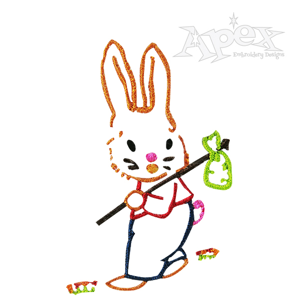 600x600 Peter Rabbit Embroidery Design