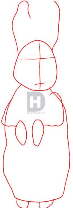 255x720 How To Draw Peter Rabbit, Step