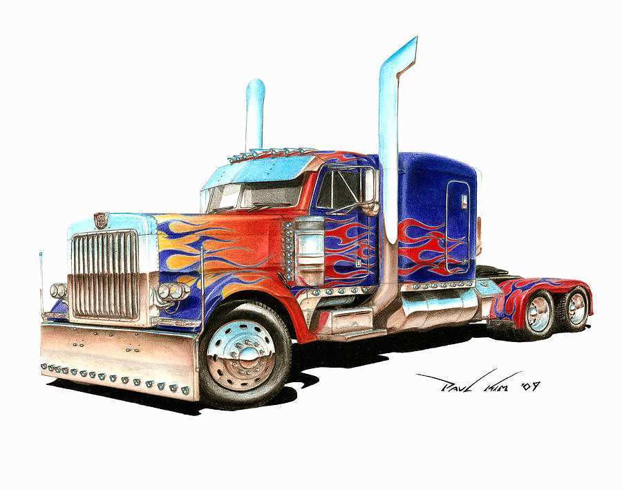 Peterbilt Drawing Free download on ClipArtMag