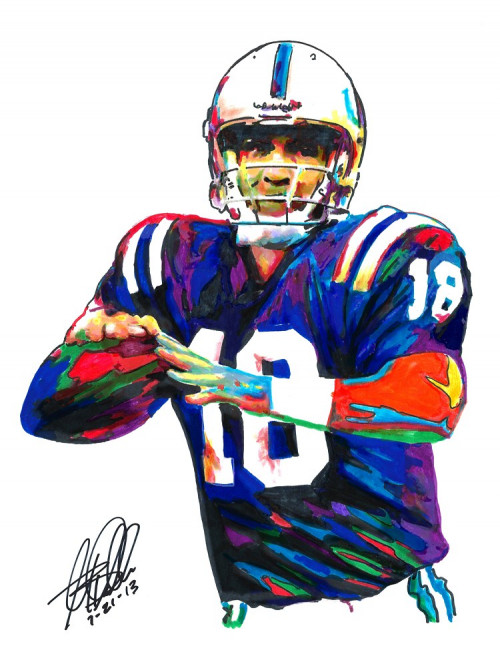 500x666 peyton manning, indianapolis colts, quarterback, nfl, poster wcoa