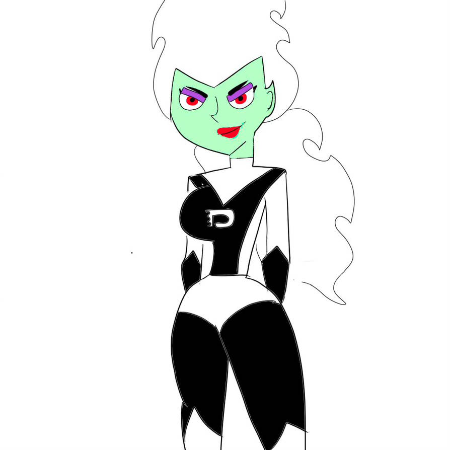 894x894 Rough Drawingcoloring Of A Dark Dani Phantom Tg