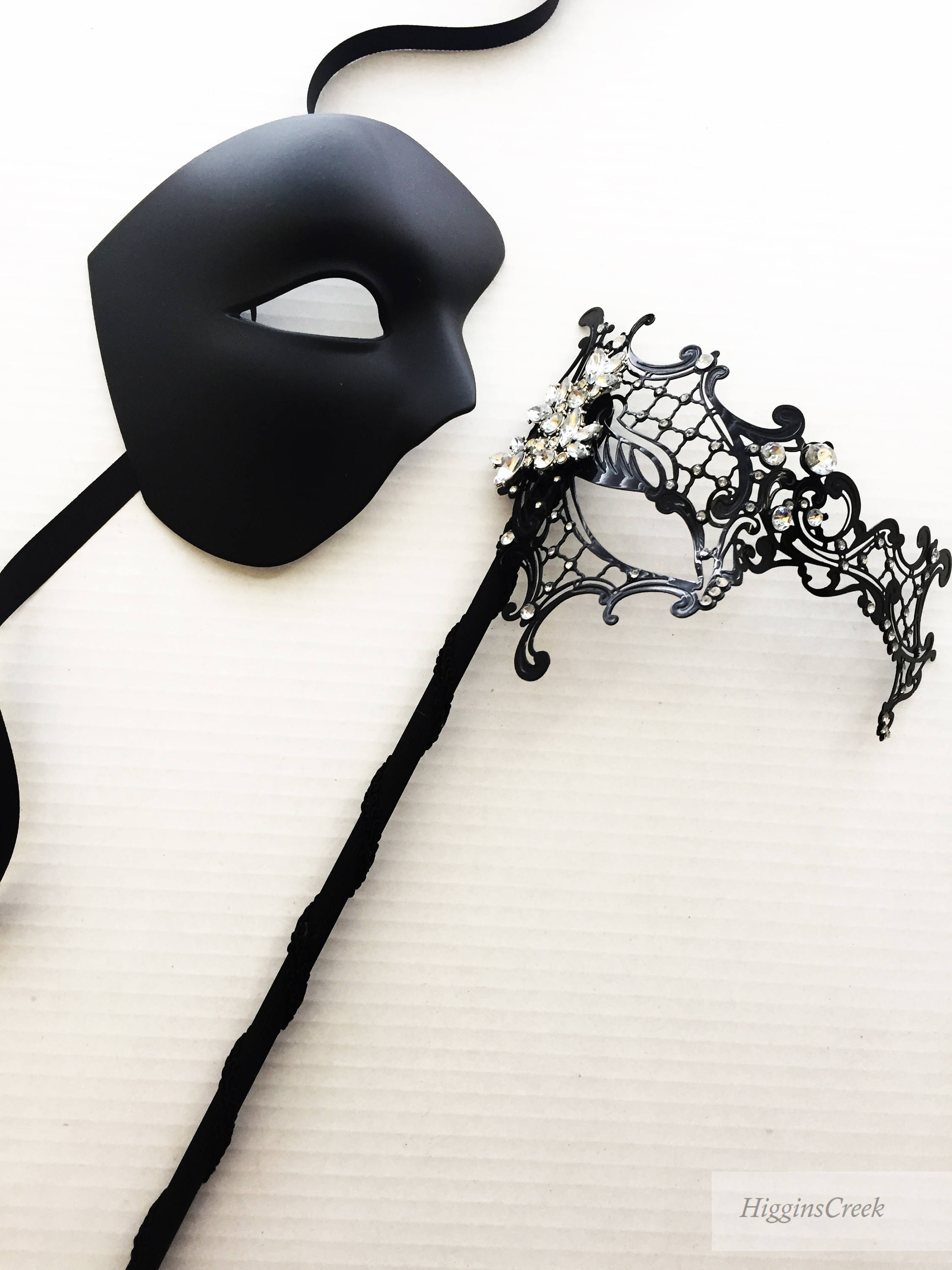 2250x3000 Phantom Of The Opera His Hers Masquerade Mask Pair Couples Etsy