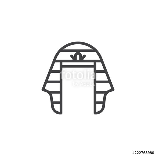 500x500 Pharaoh Hat Outline Icon Linear Style Sign For Mobile Concept