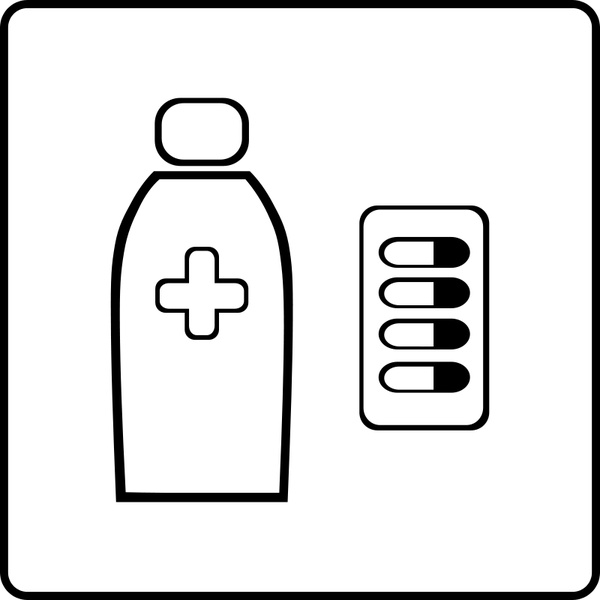600x600 Hotel Icon Has Pharmacy Free Vector In Open Office Drawing