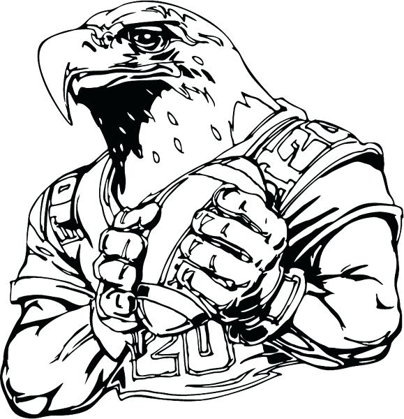 579x600 Philadelphia Eagles Mascot Coloring Pages
