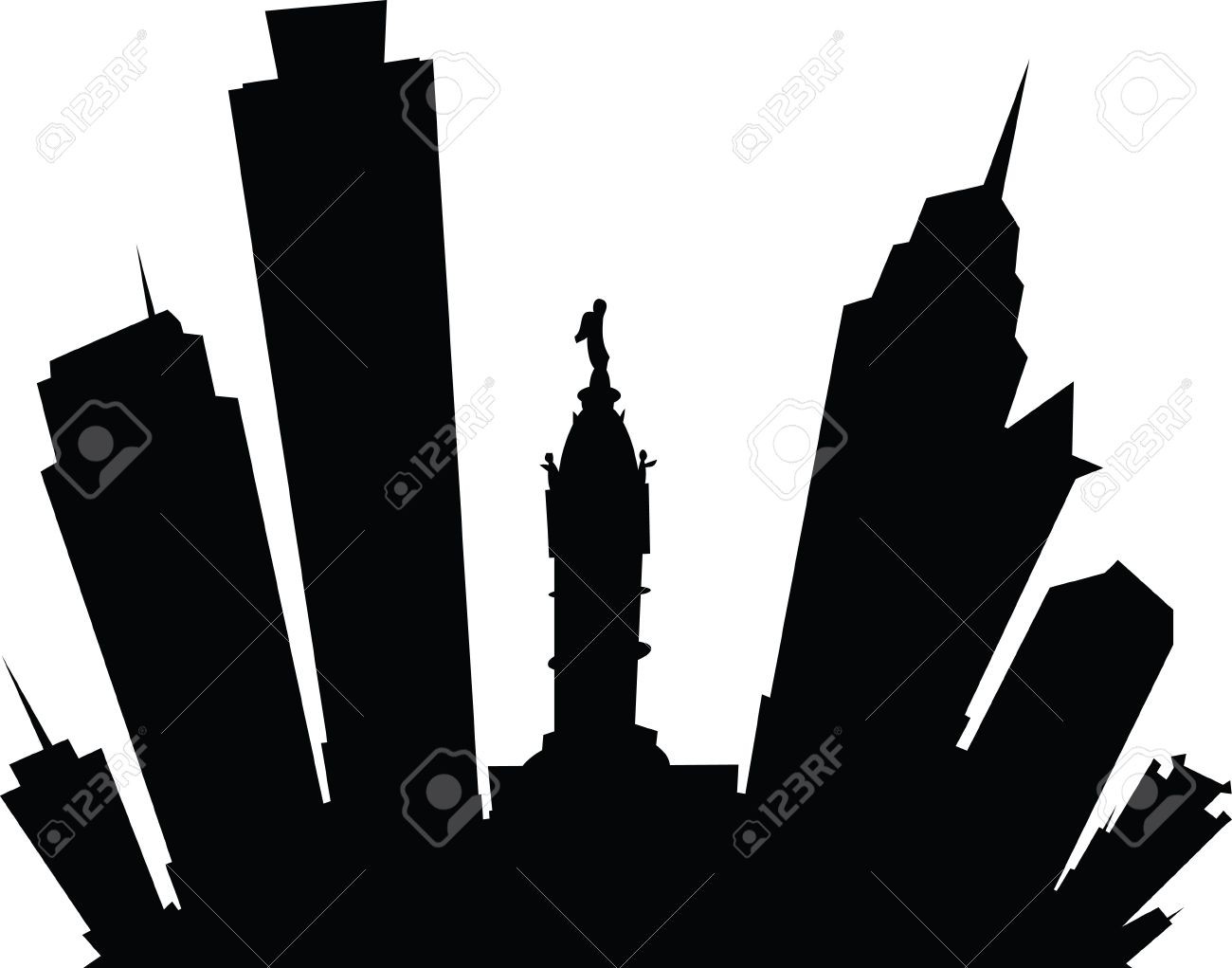 1300x1021 Philadelphia Skyline Outline