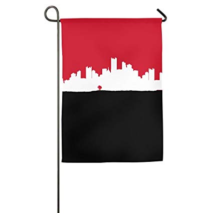 425x425 Philadelphia Skyline Drawing Garden Flag Indoor