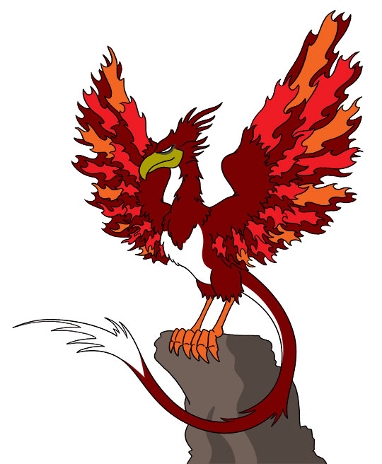 540x656 Cartoon Phoenix Step