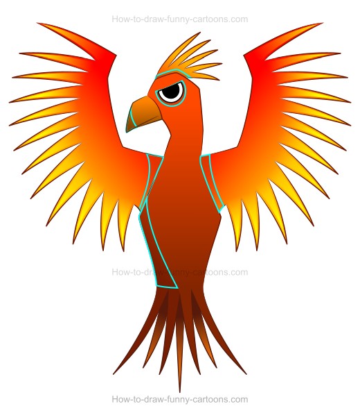 520x595 Create A Fun Phoenix Drawing!