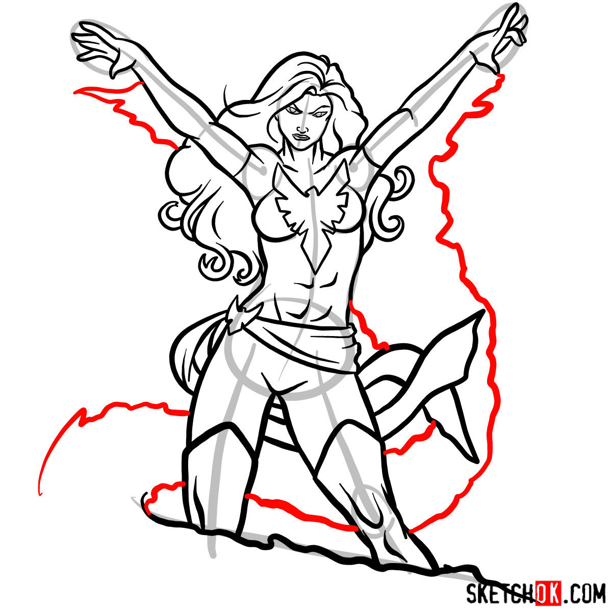 1200x1200 How To Draw Dark Phoenix From X Men