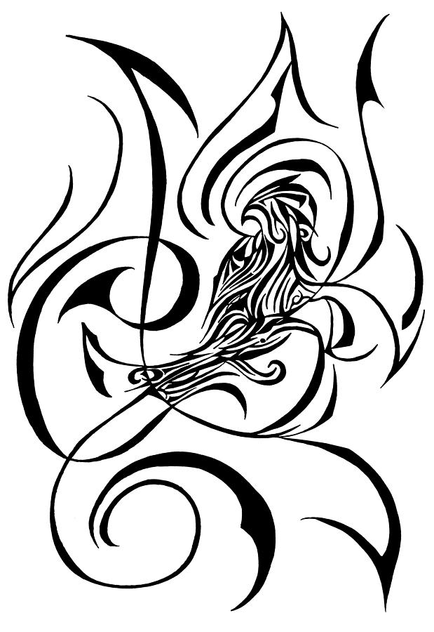 619x900 Phoenix Drawing