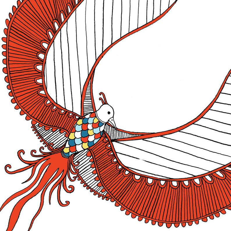 794x794 Phoenix Art Print Etsy