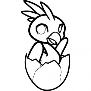 302x302 how to draw a baby phoenix, baby phoenix, step