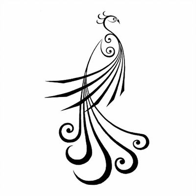 400x400 Phoenix Line Drawing