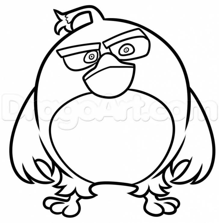 728x740 Angry Bird Line Drawing A T Shirt Phoenix Cartoon Of Crane