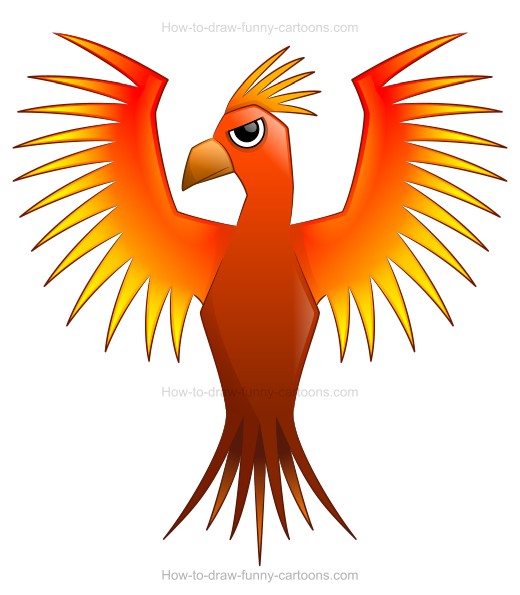 520x595 Create A Fun Phoenix Drawing!