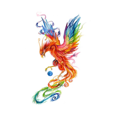 400x400 Download Free Png Pencil Sketch Colored Phoenix Watercolor
