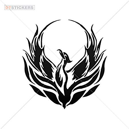 450x450 Vinyl Sticker Decal Phoenix Rising From The Fire Atv