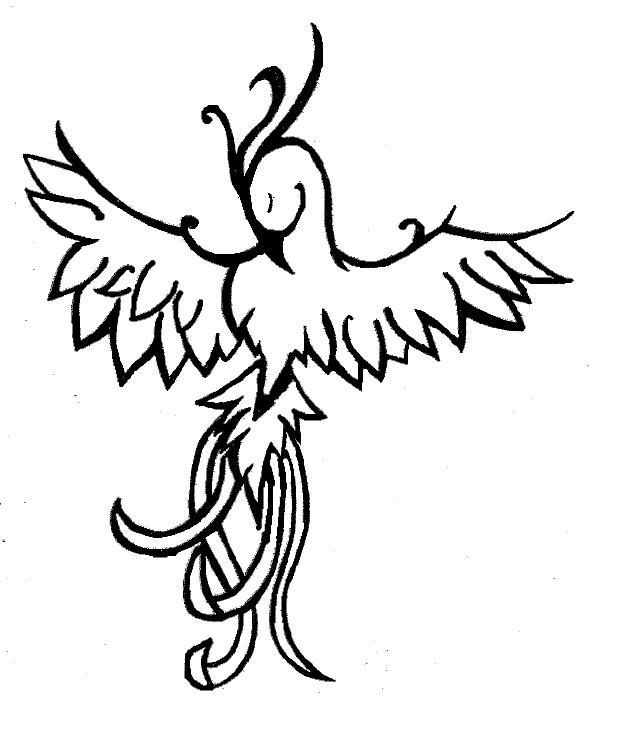 626x747 Simple Black And White Phoenix Tattoos Ideas And Designs