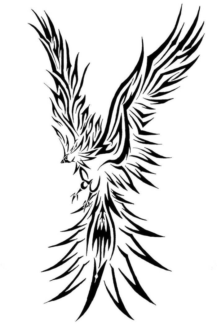 Phoenix Rising From The Ashes Drawing | Free download on ClipArtMag