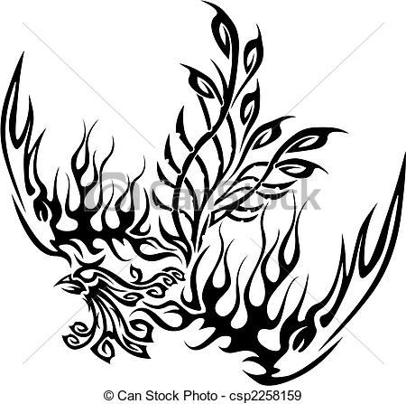 450x447 Tattoo With Phoenix Tattoo With Flaming Phoenix