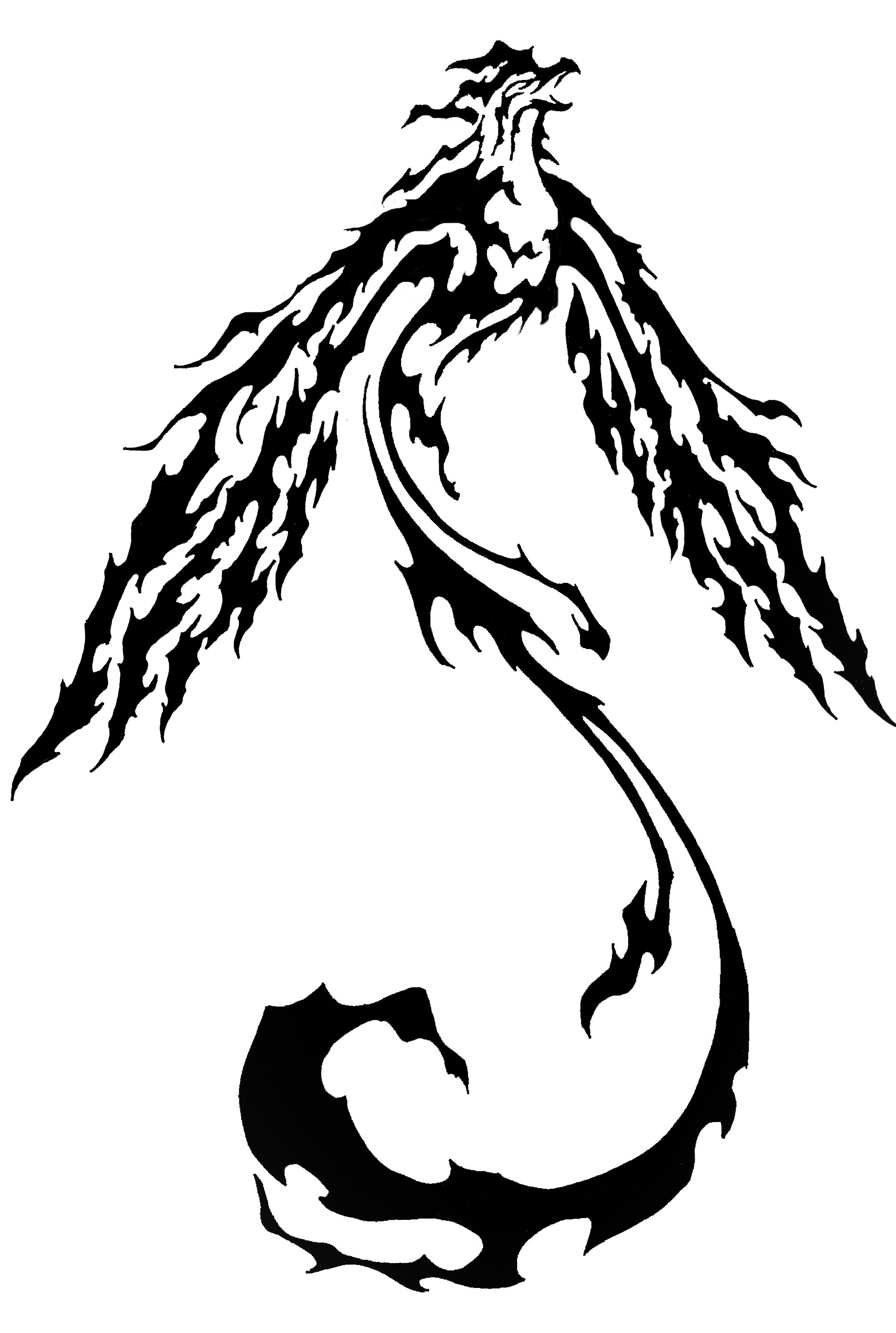 1950x2900 Phoenix Drawing Tribal For Free Download