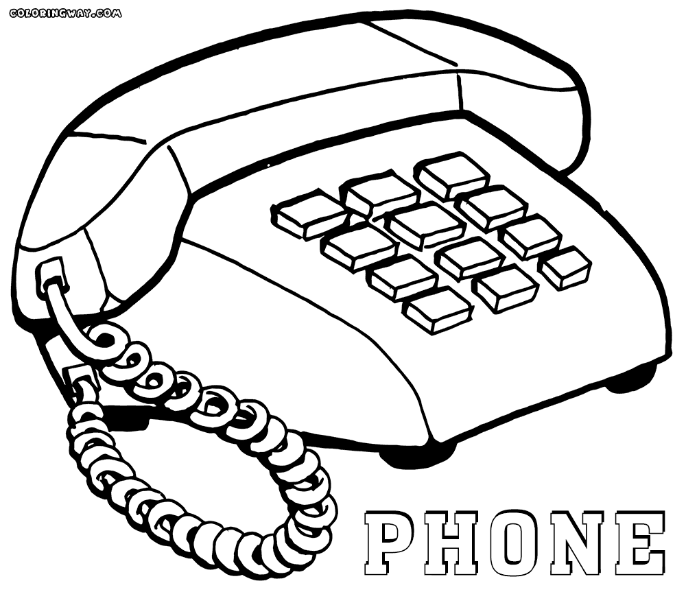 1000x863 Telephone Drawing Free Download