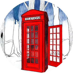 300x300 Contact Forest Phone Booth Colored Pencils Drawing