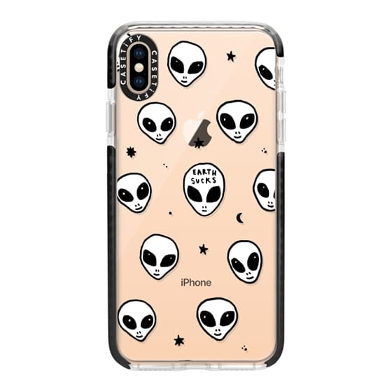 560x560 Cute White Ufo Space Alien Drawing Pattern Casetify