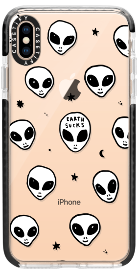 282x560 Cute White Ufo Space Alien Drawing Pattern Casetify