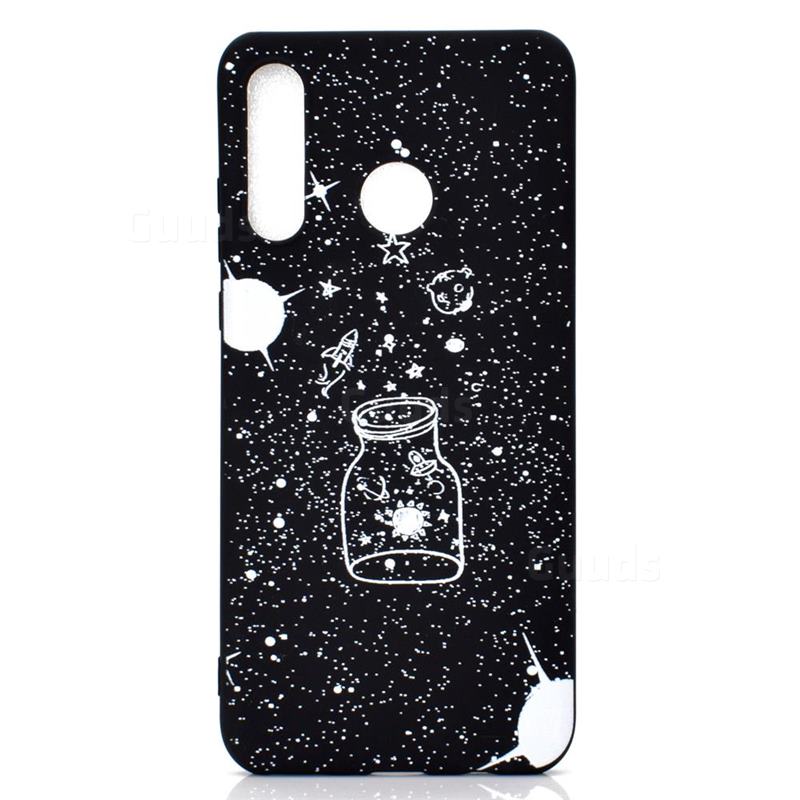 800x800 Travel The Universe Chalk Drawing Matte Black Tpu Phone Cover