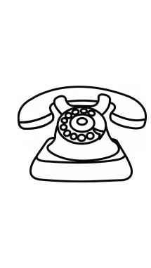 215x382 How To Draw An Old Style Telephone, Easy Step