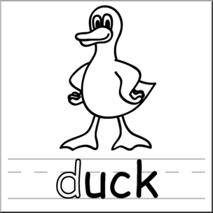 304x304 Clip Art Basic Words Uck Phonics Duck Bampw I