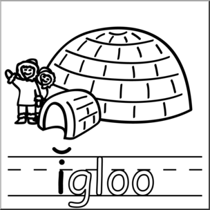 304x304 Clip Art Basic Words I Short Sound Phonics Igloo Bampw I