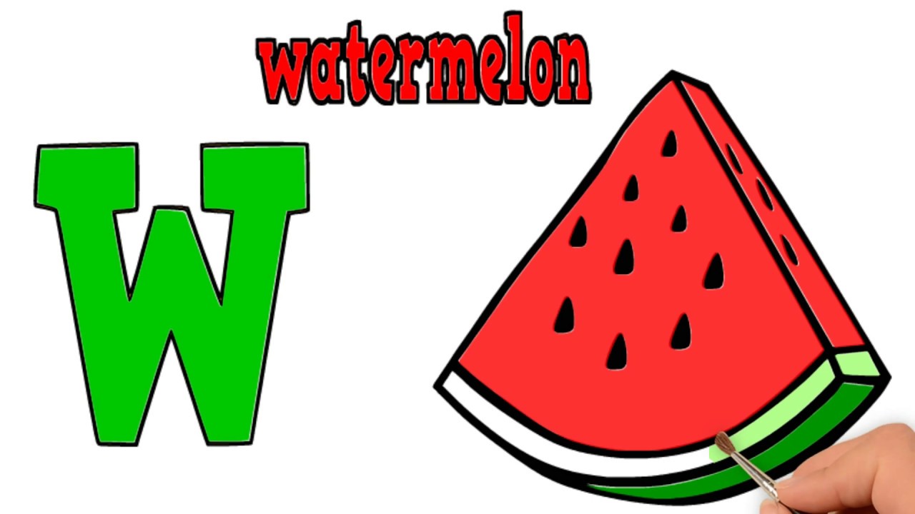 1280x720 W Watermelon Abc Alphabet Songs Phonics Drawing Coloring