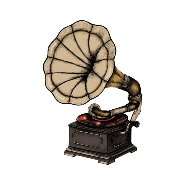 626x626 Hand Drawn Classic Phonograph Vector Free Download
