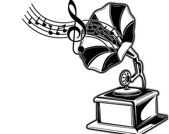 340x270 Phonograph Clipart Etsy