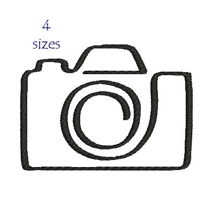 432x432 Camera Machine Embroidery Design Camera Embroidery Design Etsy