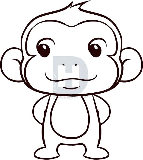 478x535 How To Make A Monkey Drawing Free Tutorial With Pictures On How