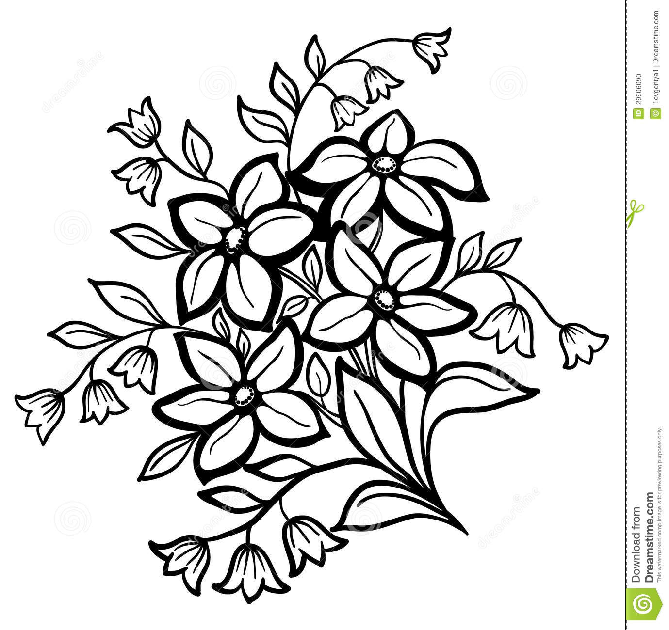 1379x1300 Outline Sketch Of Flowers Outline Drawing Of Flowers
